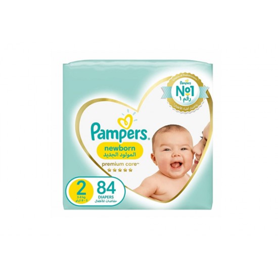 Pampers Diapers No. 2, Small, Premium Care, 84 pieces