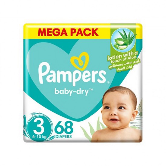 Pampers Diapers No. 3 Medium, 68 Pieces