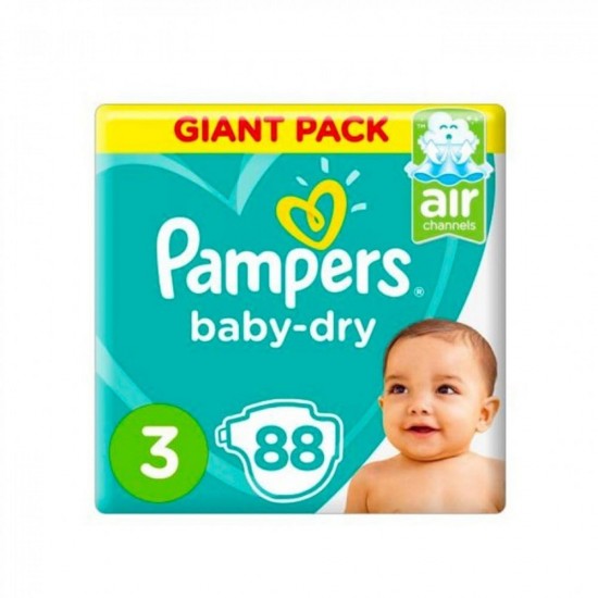 Pampers Diapers No. 3 Medium, 88 Pieces