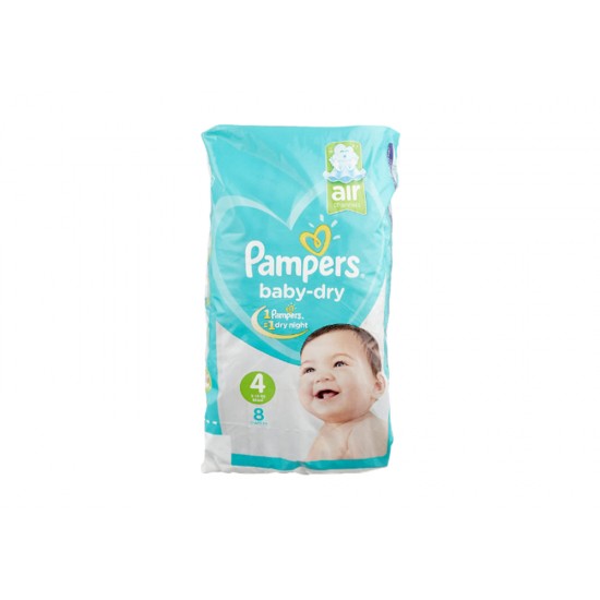 Pampers Diapers No. 4 Large, 8 Pieces