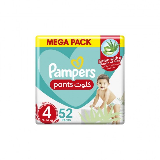 Pampers Diapers No. 4, Pants, 52 pieces