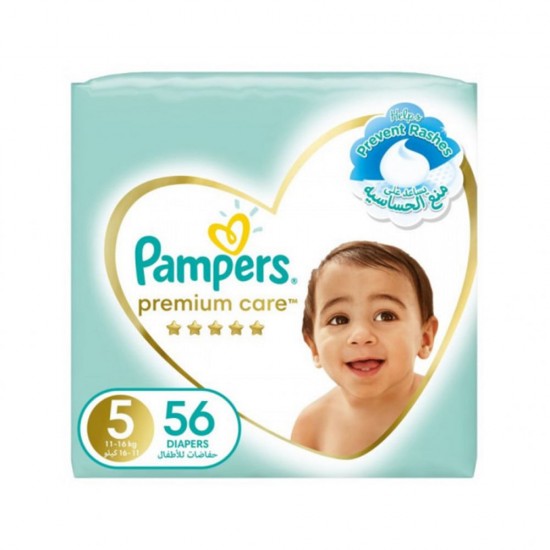 Pampers No. 5 Premium Care Diapers, 56 pieces