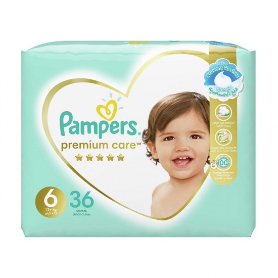 Pampers Diapers No. 6 Premium Care, 36 pieces