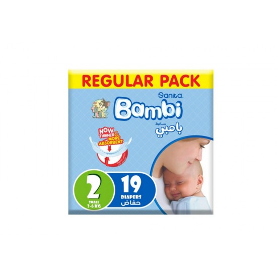 Bambi Diapers No. 2 Small, 19 Pieces