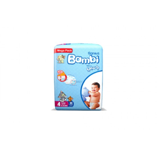 Bambi Diapers No. 4 Large, 80 Pieces