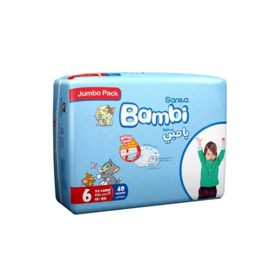 Bambi Diapers No. 6 Extra Large, 40 pieces