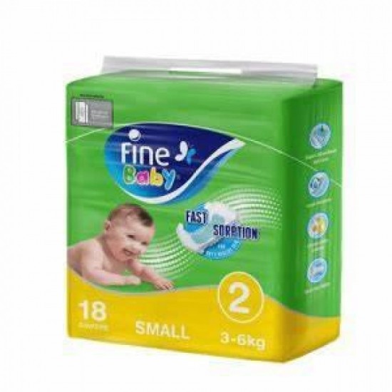 Fine Baby Diapers No. 2 Small, 18 Pieces