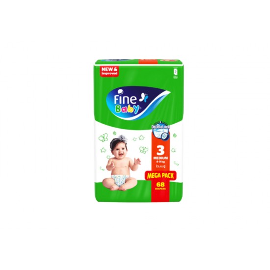 Fine Baby Diapers No. 3 Medium, 68 Pieces