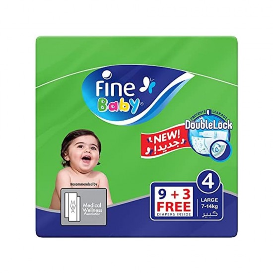 Fine Baby Diapers No. 4 Large, 12 pieces