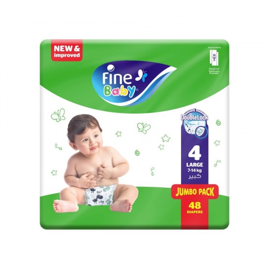 Fine Baby Diapers No. 4 Large, 48 Pieces