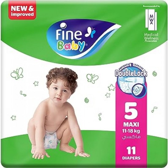 Fine Baby Diapers No. 5 Extra Large, 11 pieces