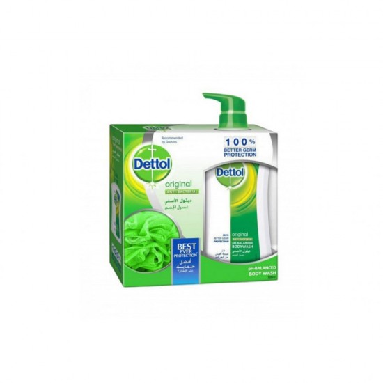 Dettol original shower gel 500 ml with loofah