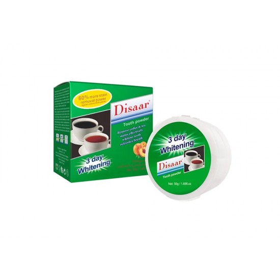 Disaar whitening toothpowder with traces of tea and coffee 50 grams 8120