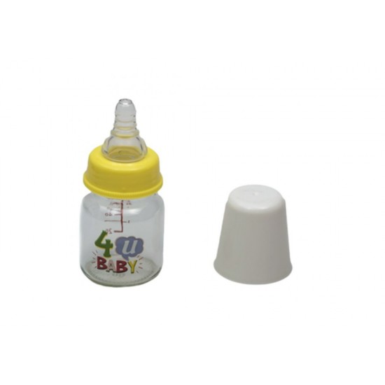 4U Baby Glass Feeding Bottle 60ml Without Handle