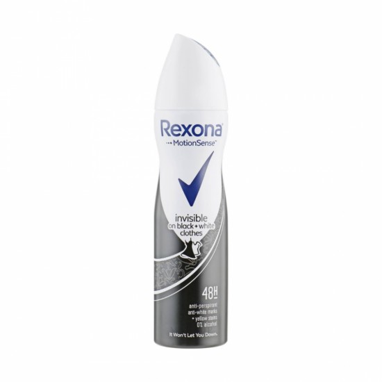 Rexona Invisible Black White Clothes Spray for Men 200 ml