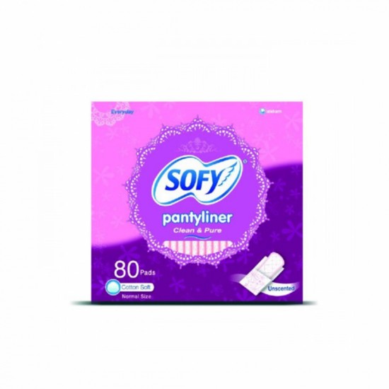 Sofy Clean & Pure Women\'s Sanitary Napkins, Unscented Daily Napkins, 80 Pieces 58323