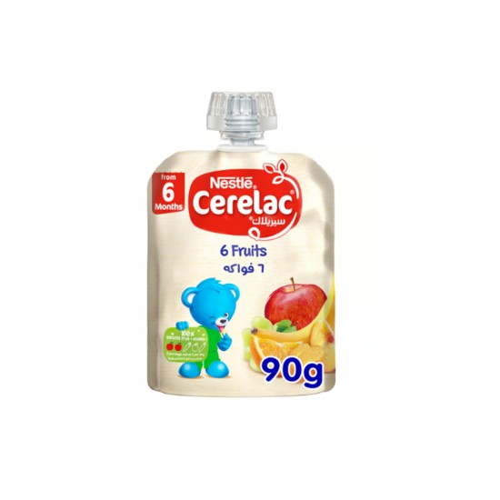 Cerelac pureed baby food, 6 fruits, 90 grams