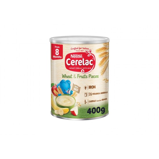 Cerelac food with wheat and fruit pieces with milk 400 grams 1464