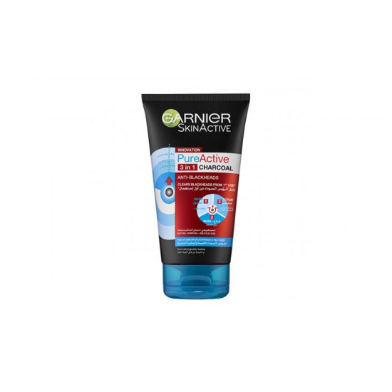 Garnier Active 3 in 1 Wash, Scrub and Mask with Charcoal 50 ml