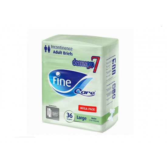 Fine Care Adult Diapers Large, 36 Pieces