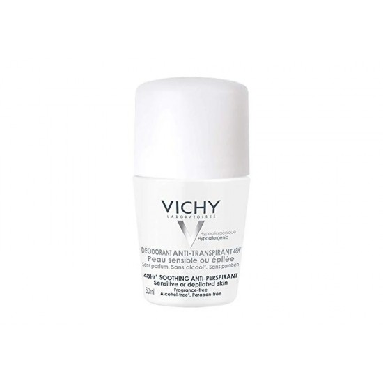 Vichy white roll-on deodorant for sensitive skin 48 hours 50 ml 0324