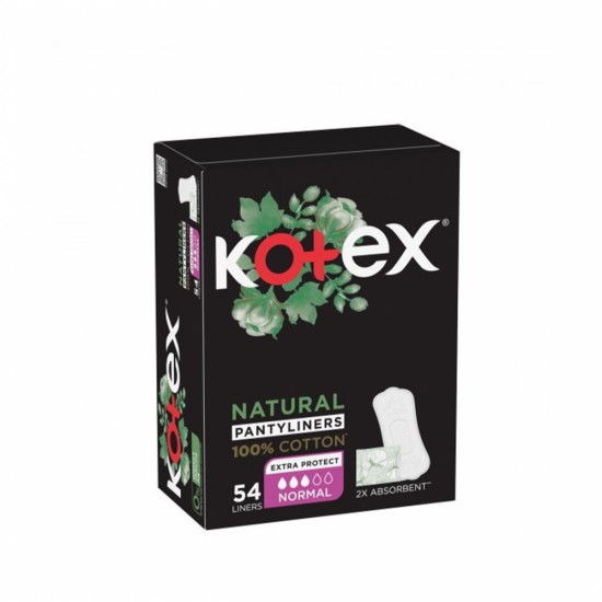 Kotex Women\'s Sanitary Pads, Natural, Regular, Pack of 54 Pieces 1496