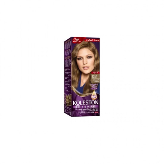 Koleston Wella hair dye, medium ash blonde No. 307/1