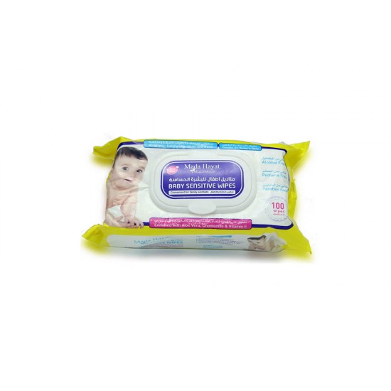 Lifetime Yellow Baby Wipes 100 Tissues 1023