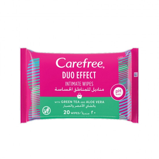 Carefree wipes for sensitive areas with aloe vera 6302