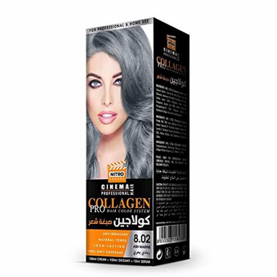 Nitro Canada Collagen hair dye, sea gray color No. 8.02