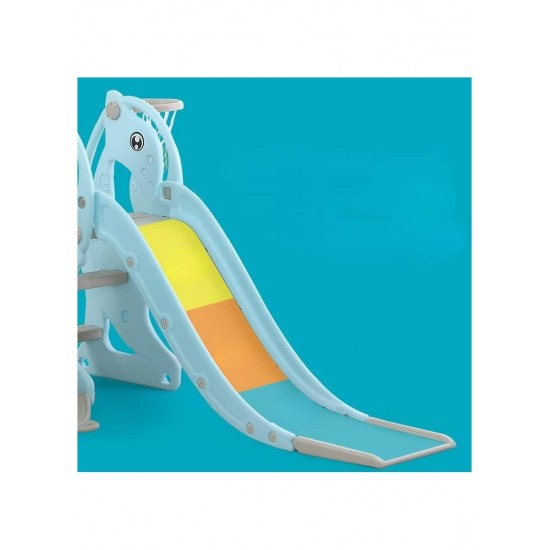 Dolphin 3-In-1 Slide With Swing And Basketball