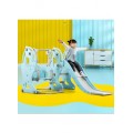 Dolphin 3-In-1 Slide With Swing And Basketball