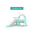 Little  Bear Slide with a Swing +Basketball  3*1,Turquoise