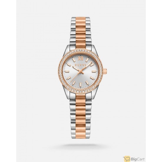 Alpha Women's Steel Watch, Silver and Rose Gold, LOS008L381138