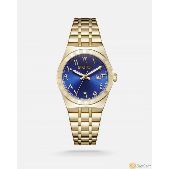 Eltier watch for women with a golden strap