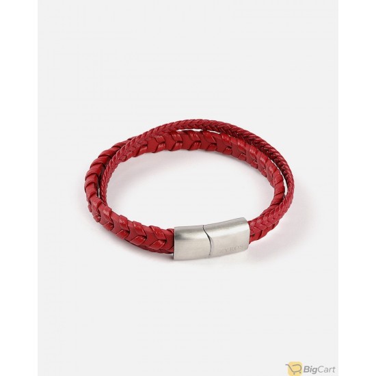 ZYROS Men's bracelet of leather/Red-10265907