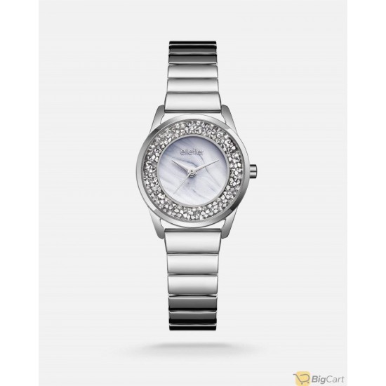 Eltier watch for women, of steel, in a silver color