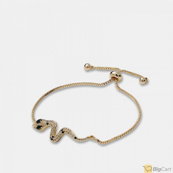 Women's bracelet in golden color with an attractive design BD001L0101BK