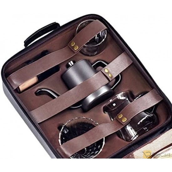 Travel Coffee Set Specialty Bag V60 Coffee Tools Set of 7 Pieces