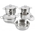 MISTER COOK 9 PIECES STAINLESS STEEL COOKWARE SET 340-JP-MC/7109