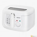 Rebune Electric Oil Fryer 2.5L Capacity with Viewing Window Easy to Clean Adjustable Temperature Control 1800W White