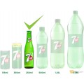 7Up soft drink, one glass pack of 24 bottles of 250 ml