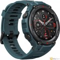 Amazfit T-Rex Pro Smartwatch Fitness Watch with Built-in GPS Military Standard Certified 18 Day Battery Life SpO2 Heart Rate Monitor 100+ Sports Modes 10 ATM Waterproof Music Control Steel Blue