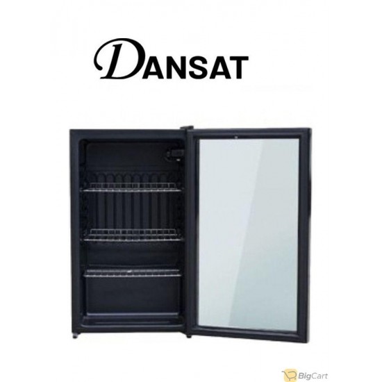 ثلاجة بباب واحد زجاج بعرض 2.6 قدم 73 لتر، D160SC22، شفاف، من دانسات