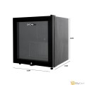 GVC Pro Glass Display Refrigerator, 3 Feet, Black - GVRG-75