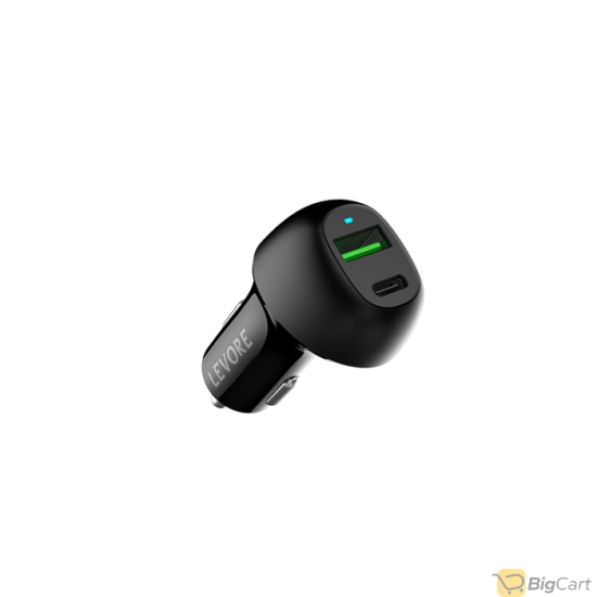 Levore Car Charger 45W USB-C PD and USB - Black