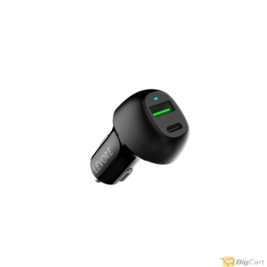 Levore Car Charger 45W USB-C PD and USB - Black