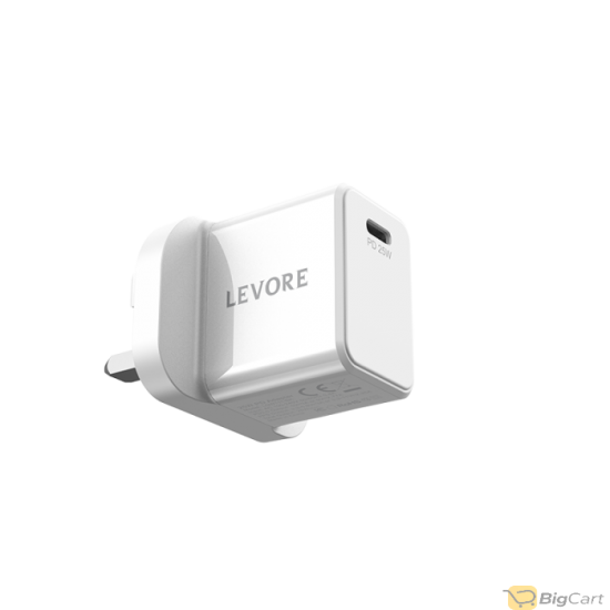 Levore Wall Charger 25W USB-C PD Adapter - White