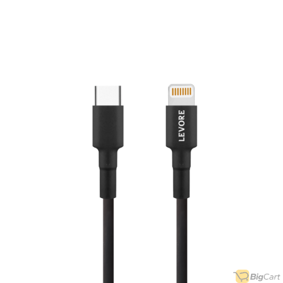 LEVORE Cable TPE Type-C to iPhone 1.8m Plastic - Black