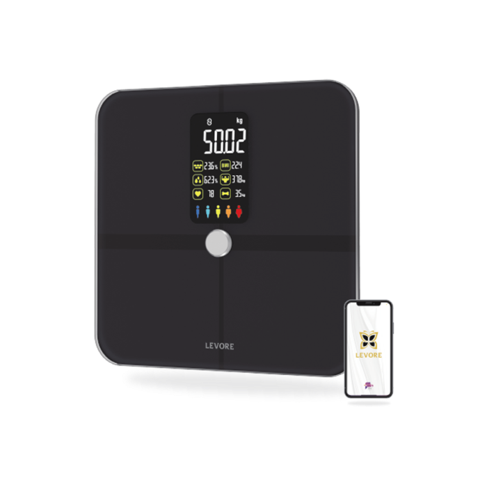 Oraimo Smartscale 18key Fitness Fat Mertic Tracker Scale- Black